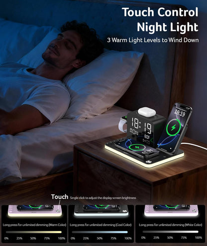 Acer 7 in 1 Wireless Charging Station with LED Night Light