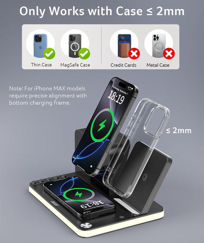 Acer 7 in 1 Wireless Charging Station with LED Night Light