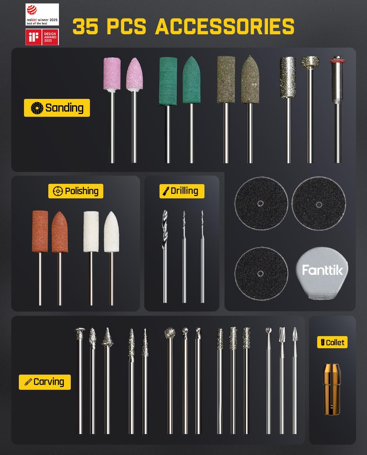 Fanttik F2 Master Mini Cordless Rotary Tool Kit